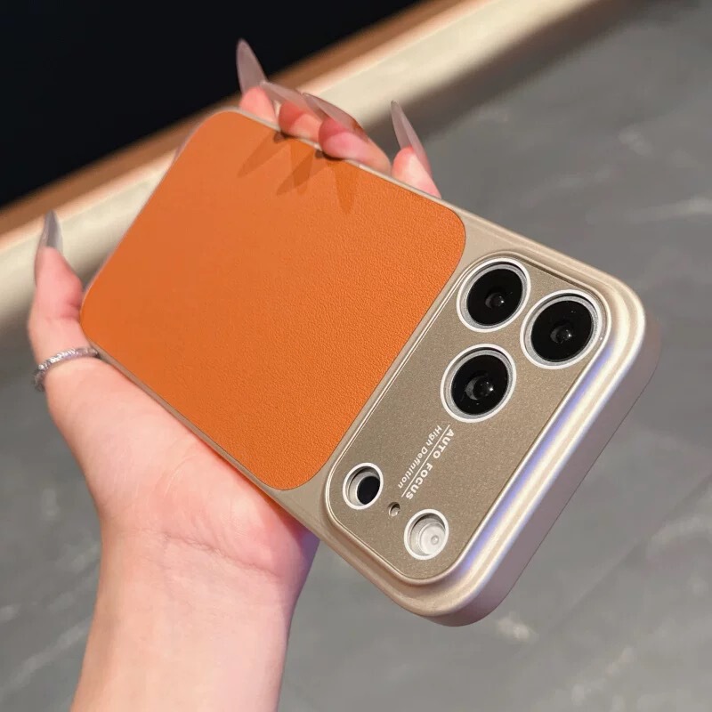 Large Window Design, Plain Leather Case Suitable for iPhone 17 Pro, Apple 16Pm Anti-Drop Protective Cover with a Premium Feel for I15 Large Window Design, Plain Leather Case Suitable for iPhone 17 Pro, Apple 16Pm Anti-Drop Protective Cover with a Premium Feel for I15