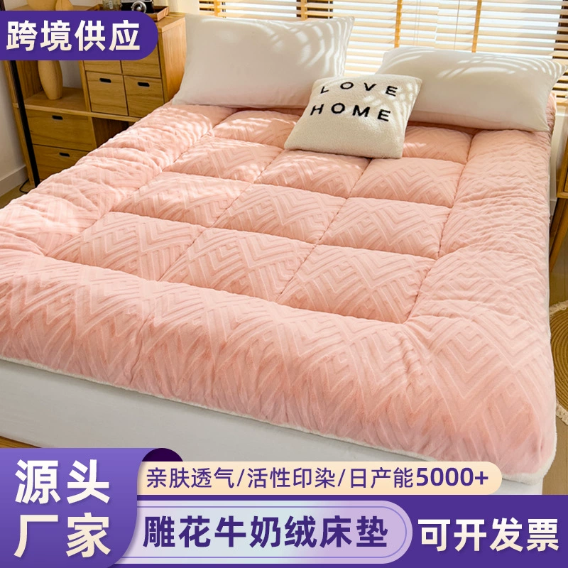 Winter sponge keep warm mattress for home use for elementary school students, increased thickness