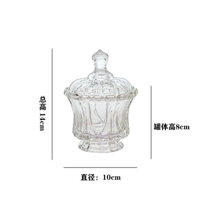 欧式玻璃罐香薰蜡烛罐糖果罐收纳摆件首饰品罐子消磁石水晶消磁碗|undefined