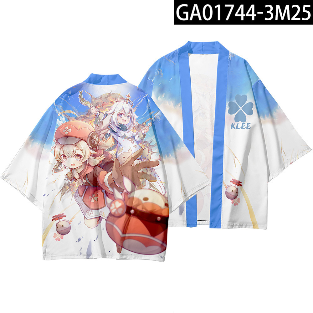 2024 verano anime cosplay dios original Genshin capa Riyue Keli cardigan kimono capa image 7