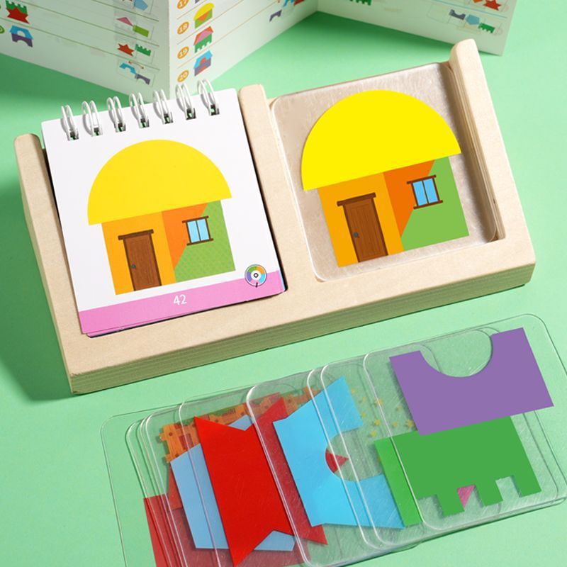 Children's Graphic Desktop Game Space Logical Thinking Training Early Education Male and Female 3-Year-Old Puzzle House Design Manufacturer