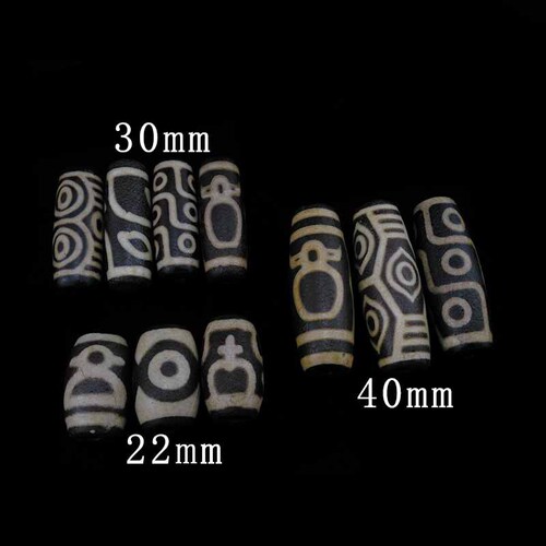 Daluo Dzi Beads Natural Agate Tibetan DIY Necklace Jewelry Accessories Pendant Old Weathered Pattern God of Wealth Old Dzi Beads