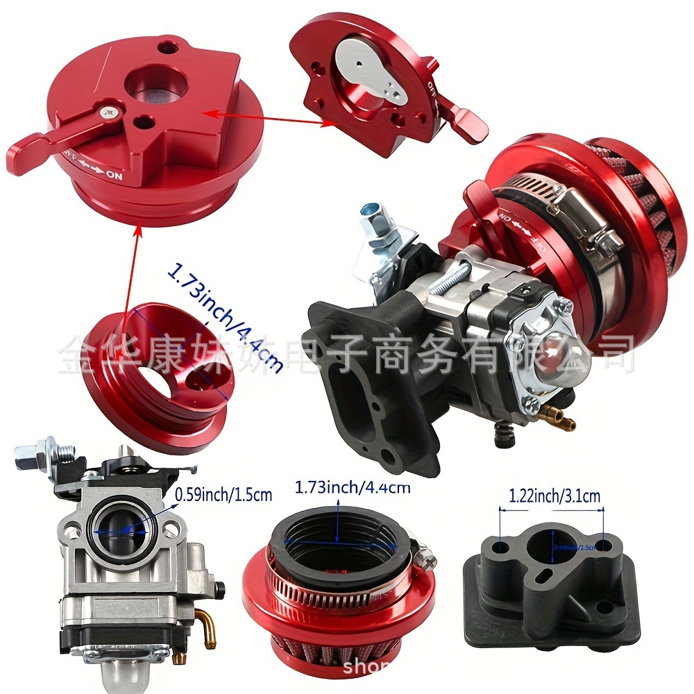 43cc 47cc 49cc two-stroke 15mm carburetor intake manifold kit for mini ATV