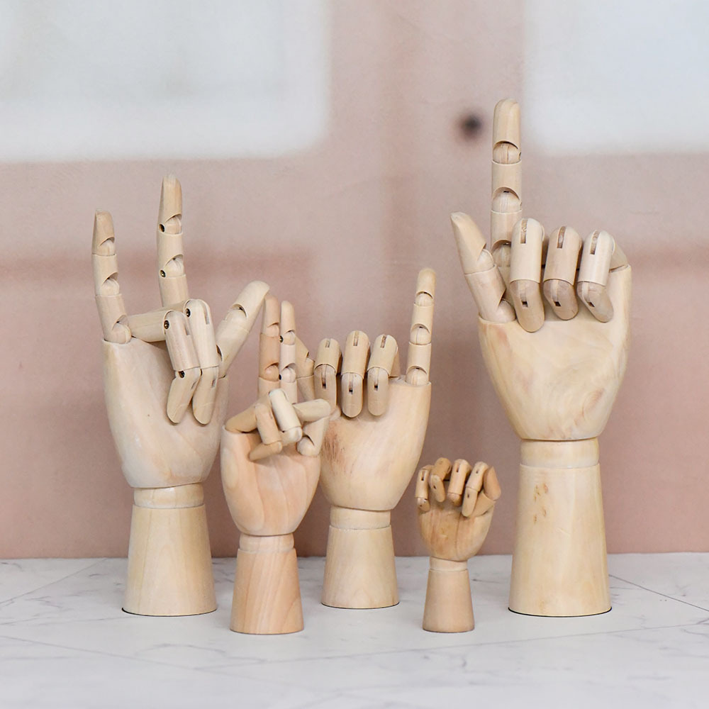 Boceto de títeres de arte para dibujo de madera 12 pulgadas articulaciones móviles mano de madera decoraciones para el hogar