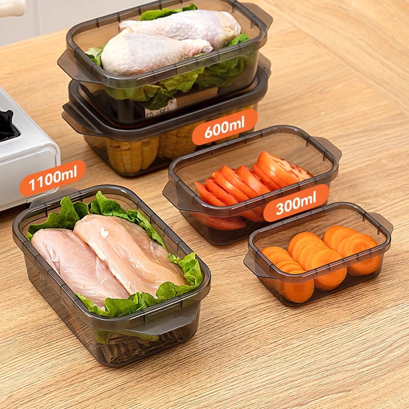 Caja de almacenamiento de refrigerador, caja de frutas portátil de grado alimenticio, caja de comedor especial para estudiantes, caja de comedor calentada por microondas