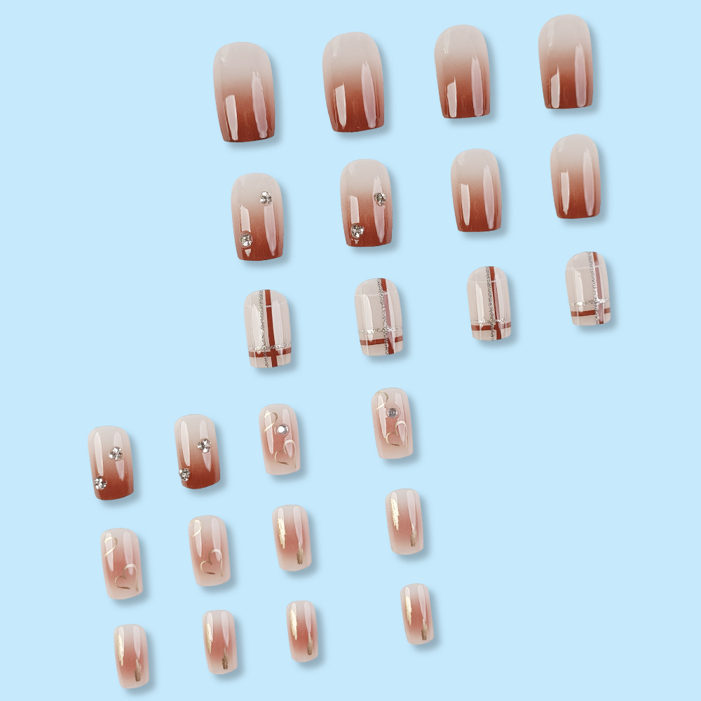 Unidad de manicuras estereoscópicas dulces y lindas, 24 piezas de unidad de manicuras al por mayor.