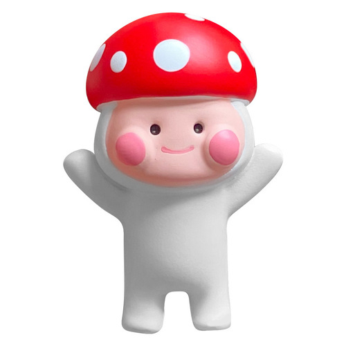 New product limited edition Red Mushroom Cartoon Cute Creative Refrigerator Magnetic Sticker 3D Three-dimensional Resin Magnet Wholesale