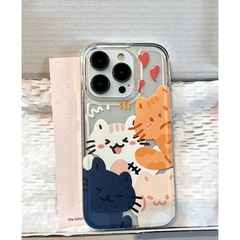 可愛拍照貓咪適用蘋果15PROMAX手機殼iPhone14小眾1312軟殼11