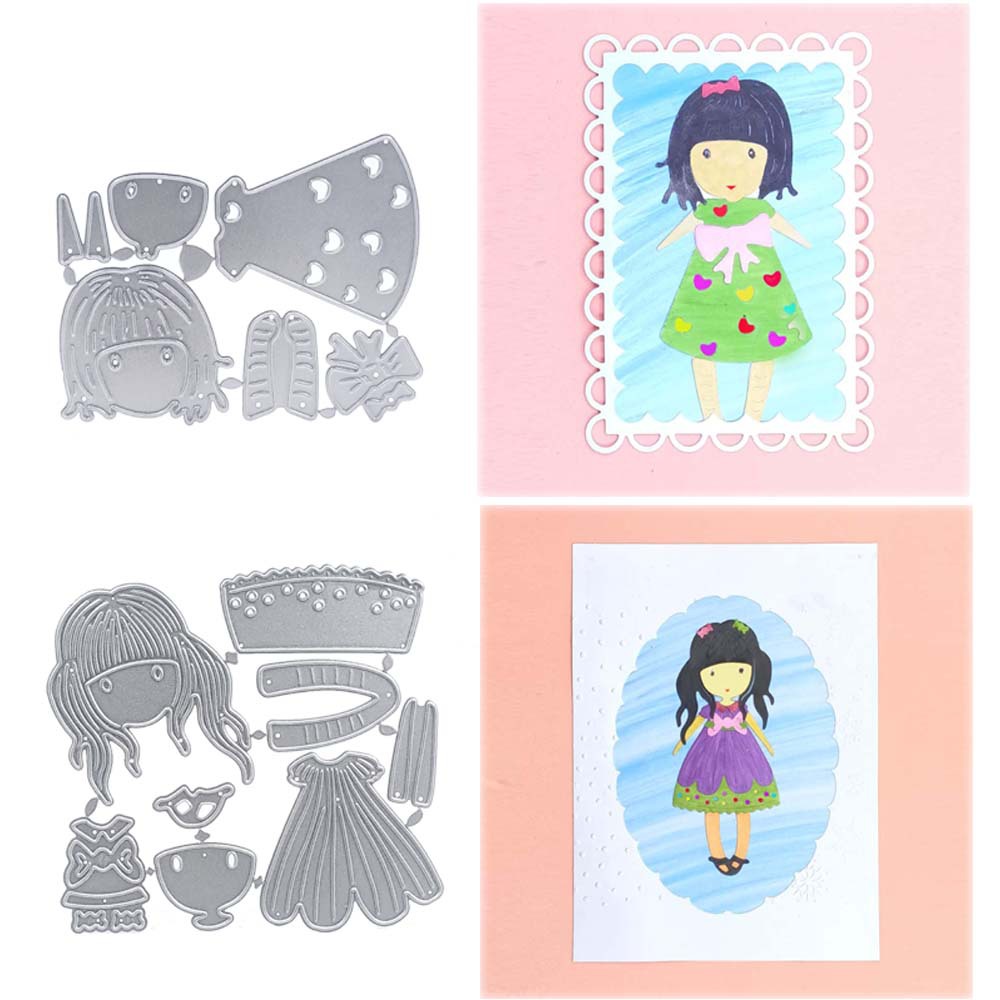 剪贴簿 碳钢蚀刻刀模 DIY纸艺切割刀模 女孩刀模