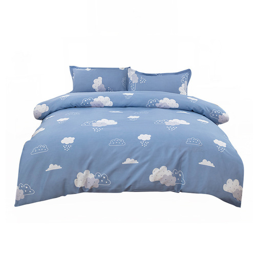 Brushed quilt cover single piece quilt cover double bedding student dormitory sheet mattress cover pillowcase quilt manufacturer direct sales