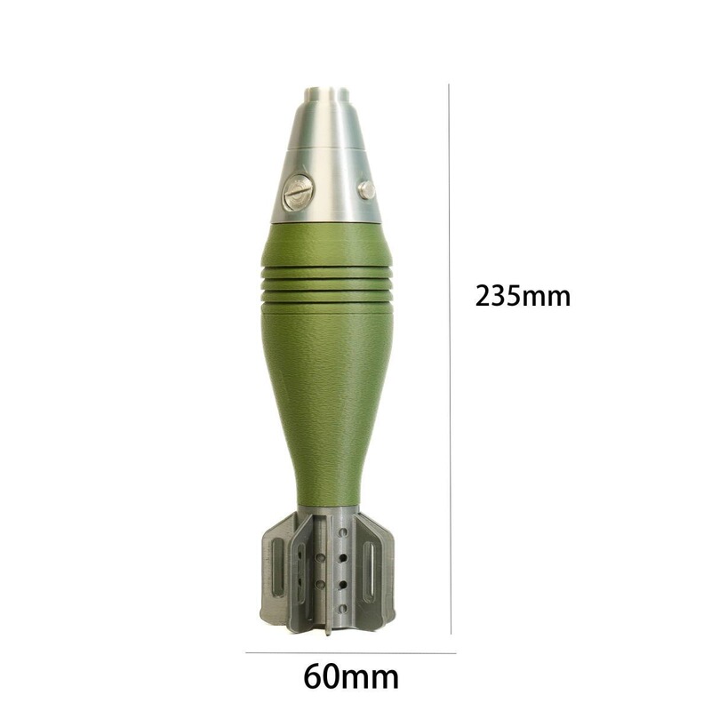 3D打印美国60毫米迫击炮弹模型军事武器弹药陆军玩具静态拼装手工|undefined