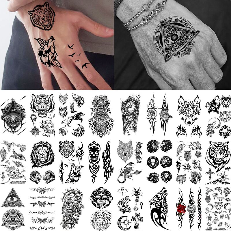 New Cross-Border Cool Totem Temporary Tattoo Stickers Tk Hand Back Water Transfer Tattoo Stickers Tattoo Amazon