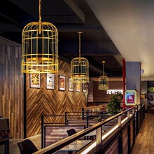 中式餐厅火锅店灯笼吊灯复古铁艺茶室酒店中国风禅意鸟笼射灯吊灯