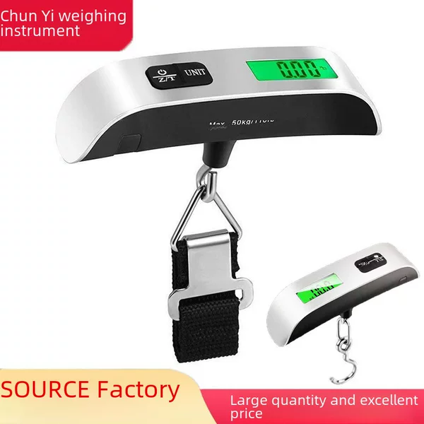 Cross-border Handheld Scale Hook Electronic Scale 50KG Portable Luggage Scale Household Handheld Weighing Scale Rough Handle Portable Scale
