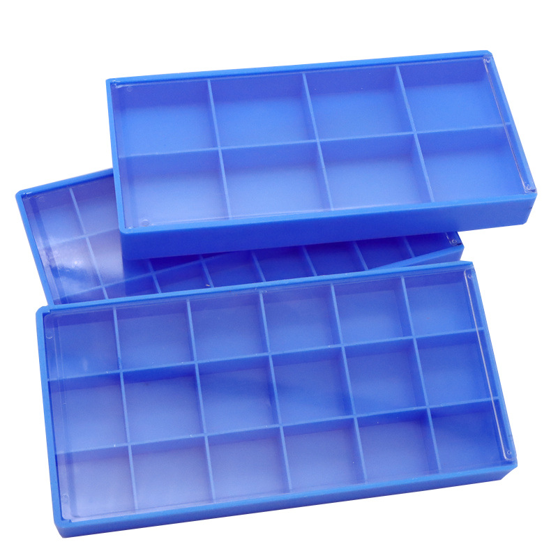 修表工具盒 塑料收纳盒 8格18格24格抽拉式零件盒 手表配件元件盒