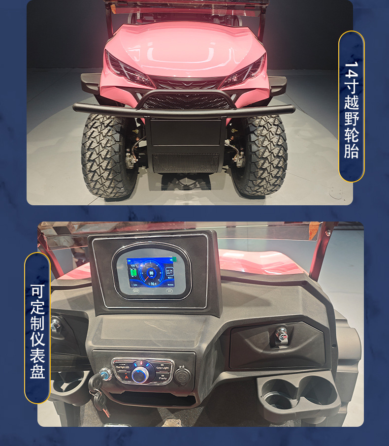 Factory Direct Sales Factory 2-Seater 4-Seater Four-Wheel Golf Cart Tourist Attractions Sightseeing Car Electric Golf Cart