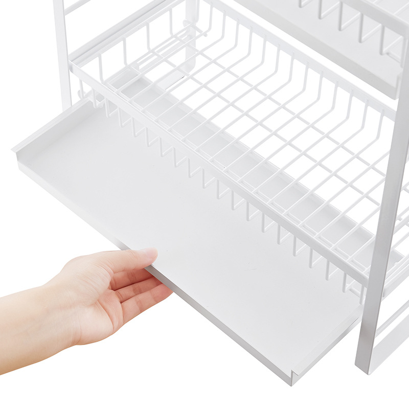 窄款碗碟架沥水架 调料汤锅架 现代简约果蔬收纳篮多层厨房置物架