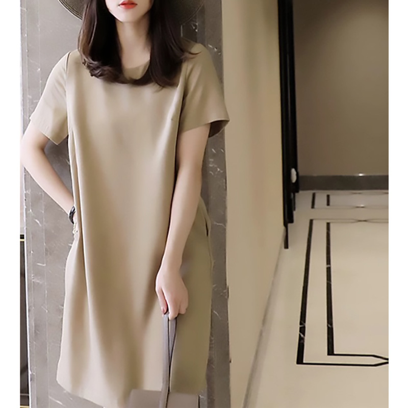 F9311 2490K VÁY ĐẦM LIỀN THÂN DÁNG DÀI NỮ HANTDC NGẮN TAY MÙA HÈ THỜI TRANG NỮ G05 SẢN PHẨM MỚI
