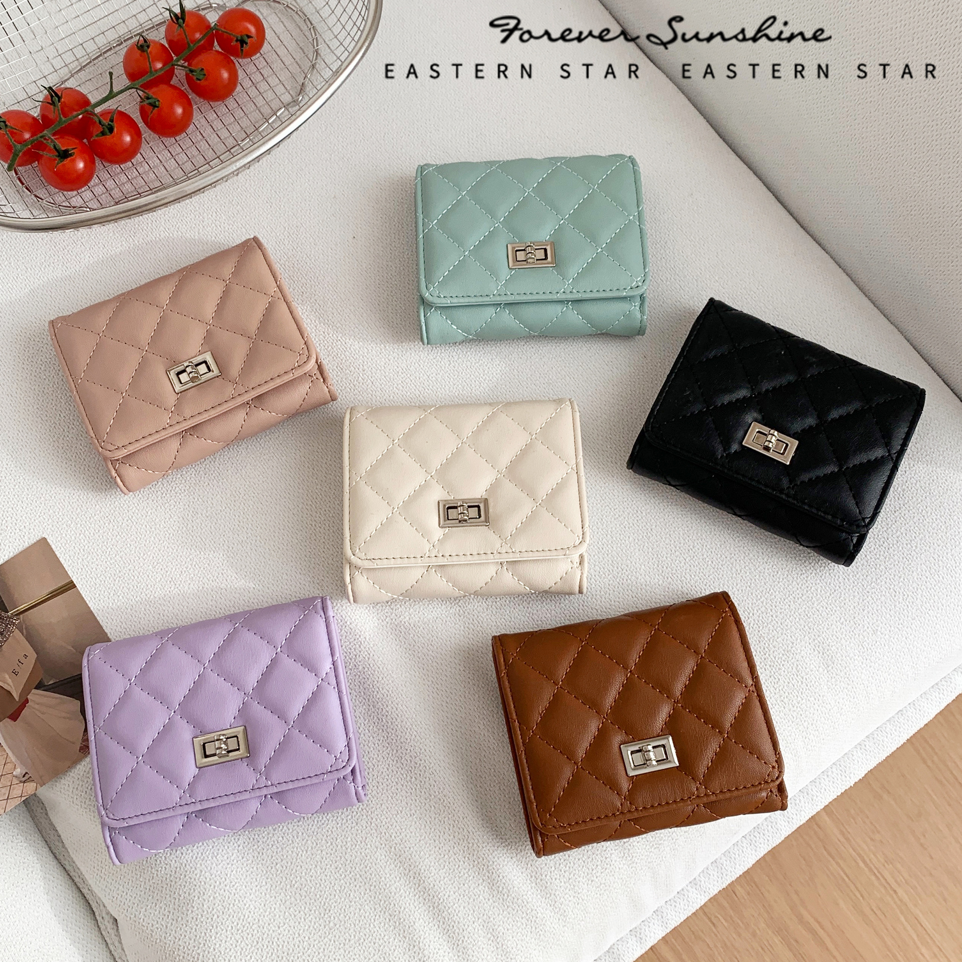 ¡Xiao Xiangfeng Caibu! Cartera de mujer moda coreana pu bolso de cambio multi-tarjeta bolso de tarjeta sensación de cartera para mujeres