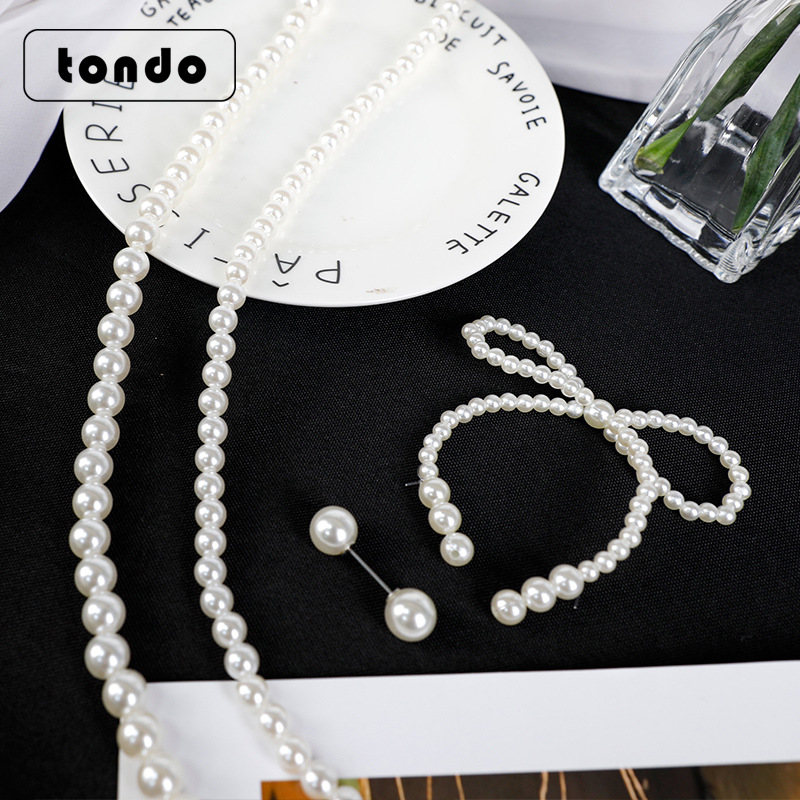 Tang de qixi ramo de perlas decorativas material DIY fijo decoraciones florales cadena de perlas