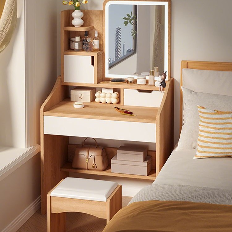 Dressing Table Small Bedroom Simple Modern 2025 New Master Bedroom Small Apartment 60cm Bedside Makeup Mirror Makeup Table