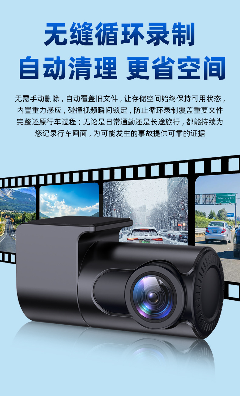 Car dashcam camera 9~36V wide voltage AHD1080P/720P dual control universal high-definition night vision lens