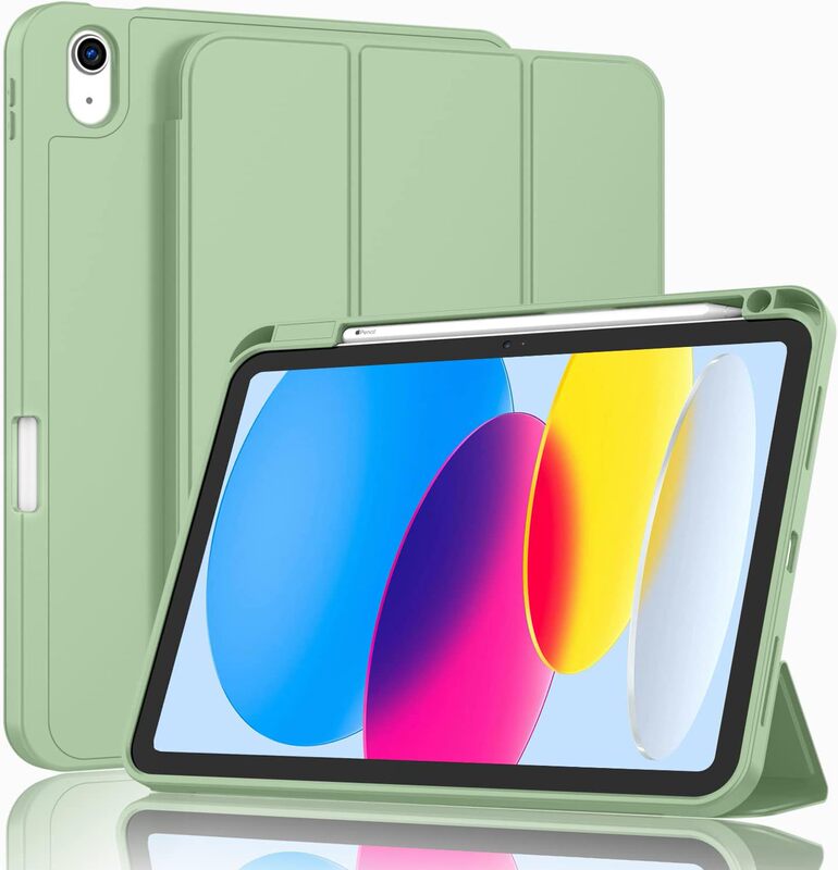 适用ipad11代三折 TPU软壳背贴平板保护套带笔槽 ipadari11保护壳|undefined