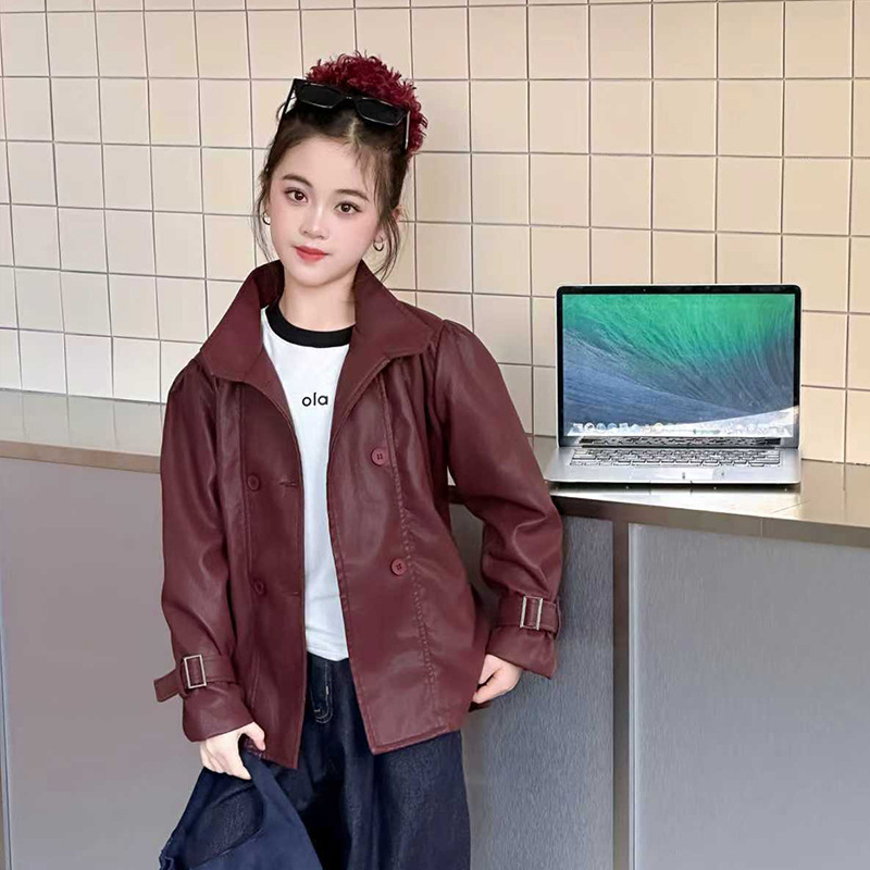 女童秋装外套2025新款儿童夹克皮衣秋季女大童春秋款炸街童装上衣|undefined