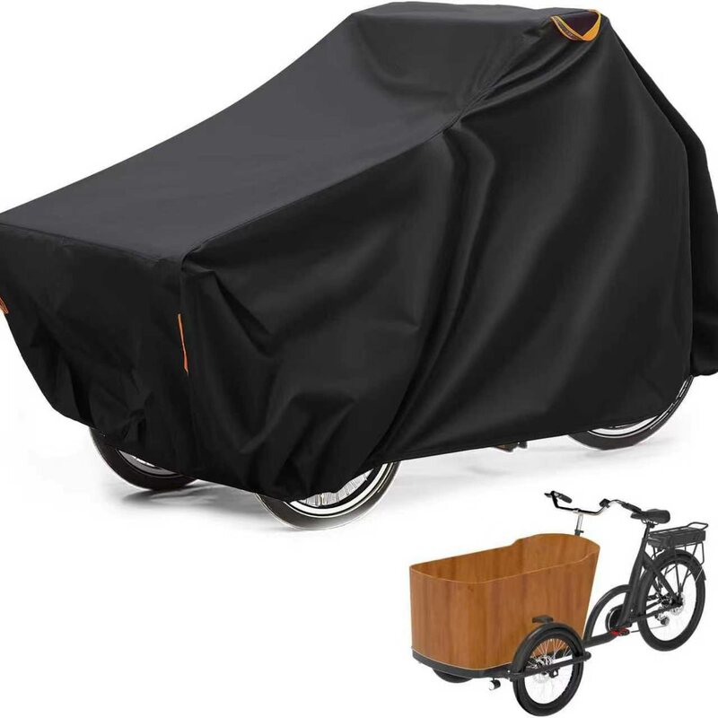 Amazon Heavy Duty Tricycle Cover 420D Cargo Bike 3-Wheel Bike Rain Cover Waterproof Bicycle Cover Amazon Heavy Duty Tricycle Cover 420D Cargo Bike 3-Wheel Bike Rain Cover Waterproof Bicycle Cover