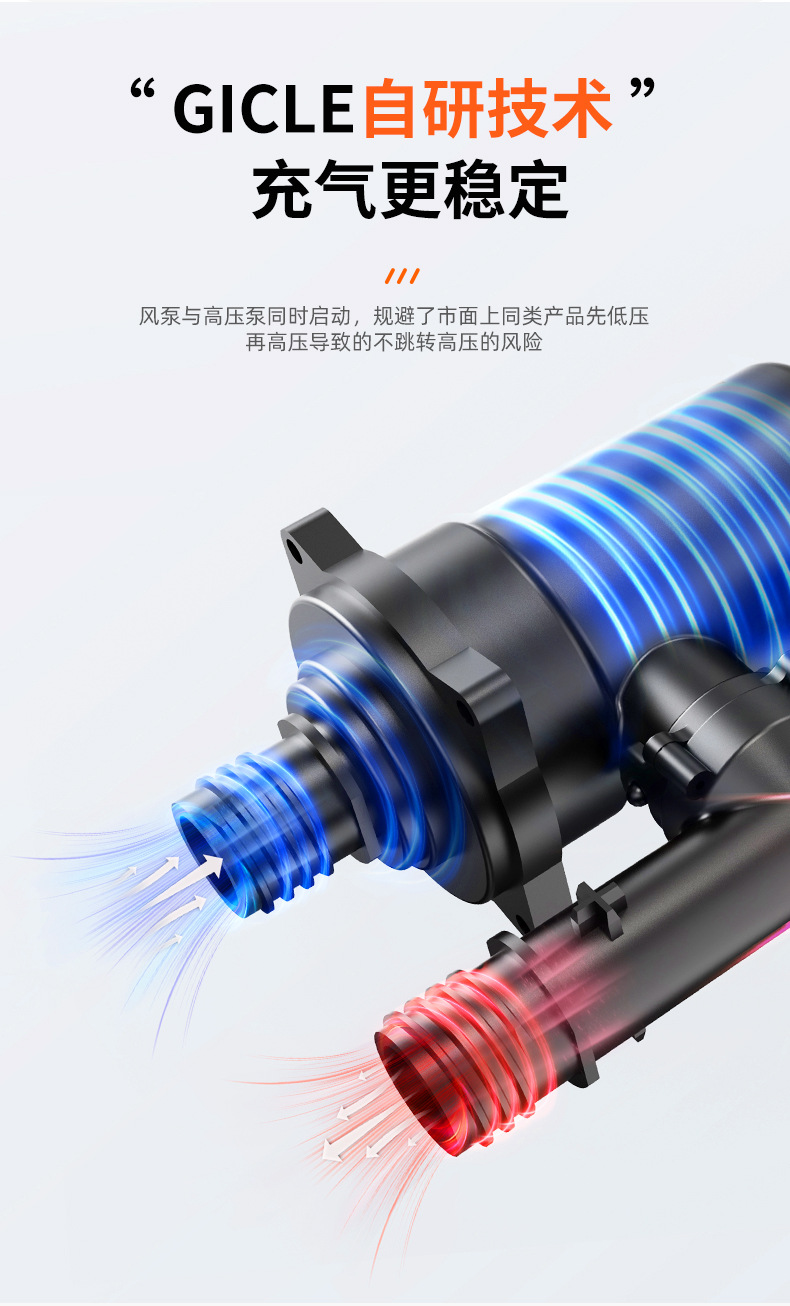 Portable 12V Electric Air Pump Dc Rubber Boat Surfboard Car Cigarette Lighter High Pressure Air Pump with Battery