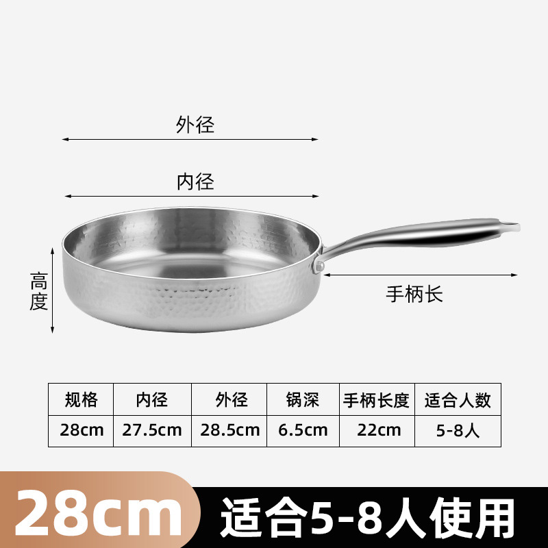 28CM Hammer Pattern Fryer (Sin tapa)