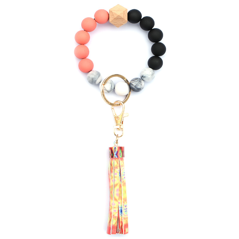 Simple Style Tie Dye Wood Tassel Unisex Bracelets 1 Piece display picture 3