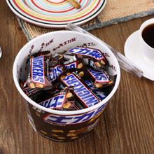 士力架花生夹心巧克力休闲解馋零食能量棒桶装全家桶家庭碗装