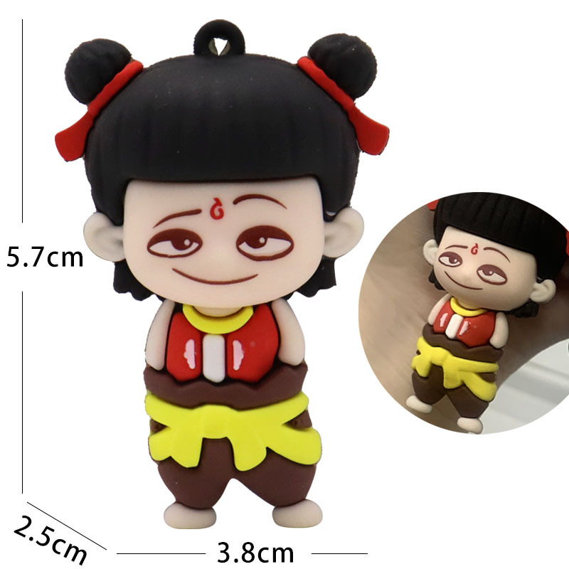 クリエイティブ Nezha 2 魔法の子海キーホルダーソフトラバードール映画周辺装飾品バッグペンダント考古学ブラインドボックス|undefined