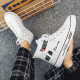 Canvas Men's Shoes, Four-Season Men's Personalized High-Top Black Sneakers, Fashionable Youth Casual Sports Cloth Shoes, Dropshipping