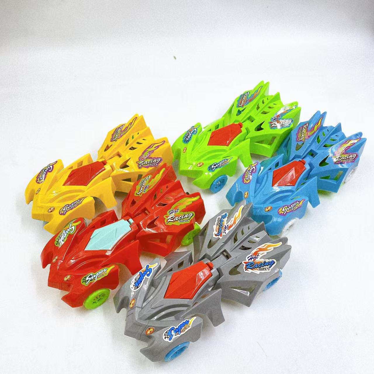 Juguetes de carreras de cable plegables deformables modelo de coche de color ferrule estand juguetes para niños al por mayor 2 yuanes