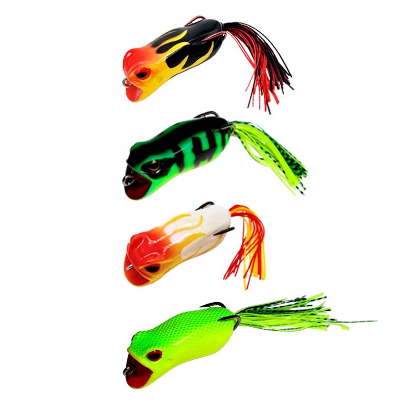 Rana trueno señuelo negro de larga distancia, hierba pesada, doble gancho, rayo fuerte, rana trueno, señuelo biónico de Rana trueno, 6.5cm14g16g