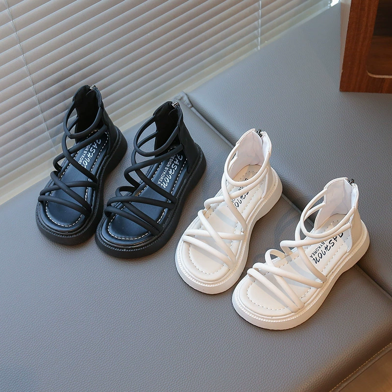 Детские сандалии 2025 Весна и лето корейские девушки с открытыми пальцами