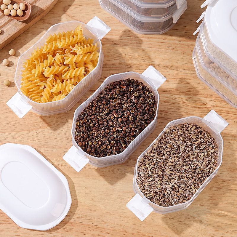 新形香料收纳盒葱姜蒜保鲜盒可叠加食品密封盒食品级小料形分装盒|undefined