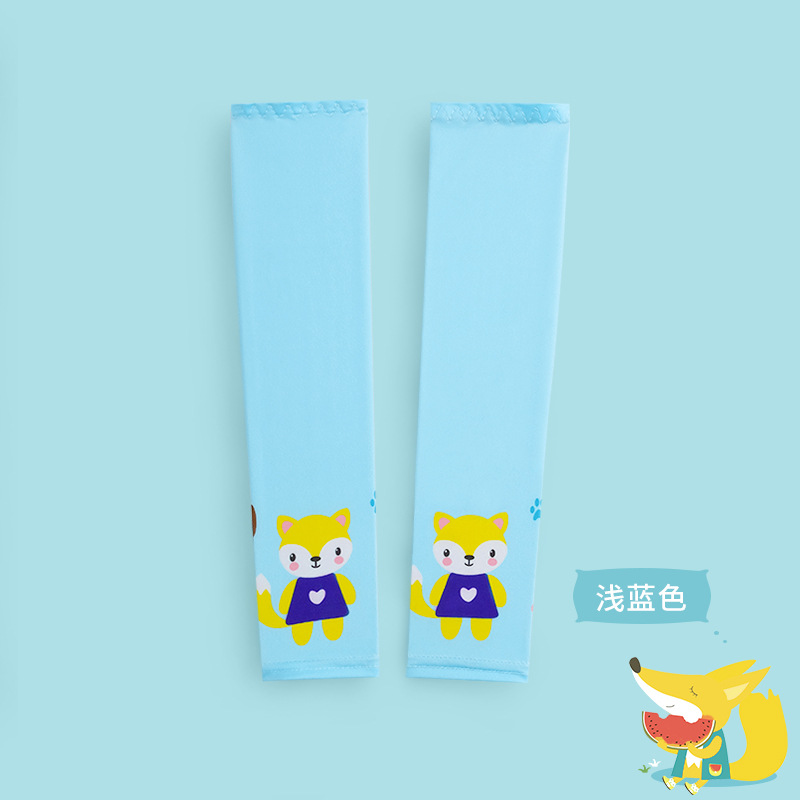 冰袖-浅蓝色-小松鼠