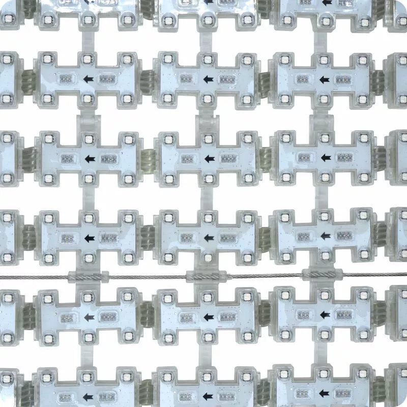 LED-грид сетка I-образной формы светится прозрачный высокий яркость полный цвет водостойкий легко складывается и устанавливается светодиодная сеточная панель