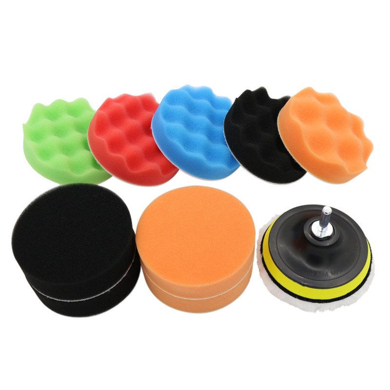 Spot comercio exterior 3 pulgadas - 7 automóviles belleza rueda esponja disco de pulido autoadhesivo molienda cera máquina de pulido almohadilla de reparación