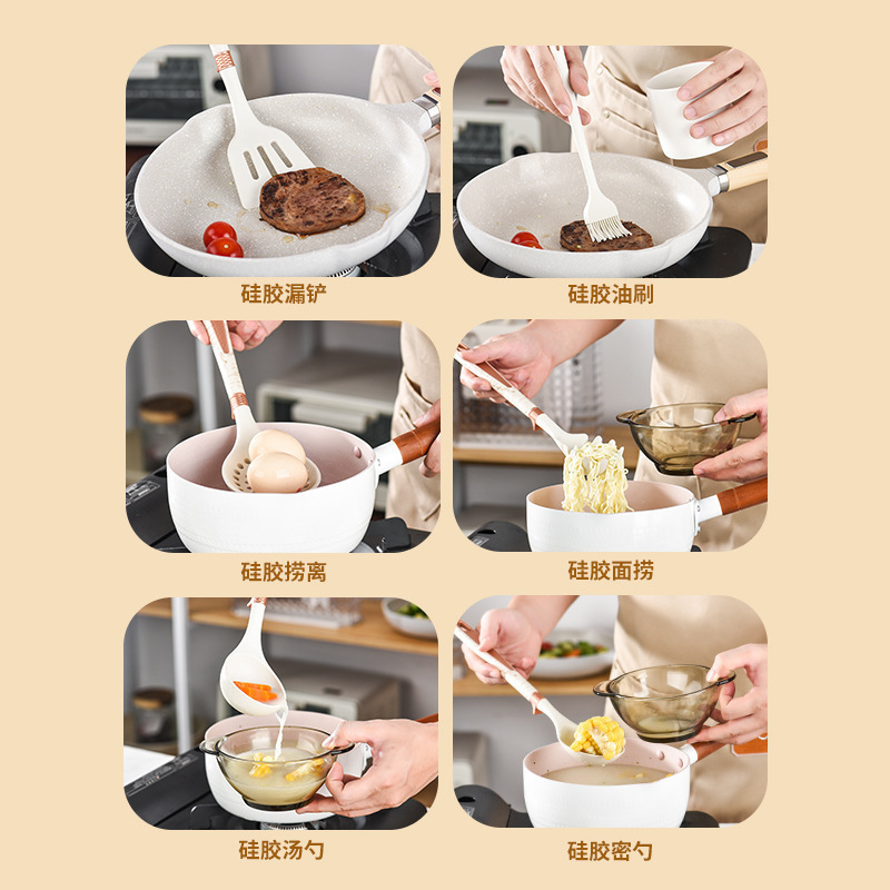실리콘 주방 조리도구 세트 수납함 포함 요리 베이킹 도구