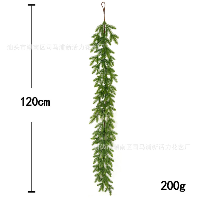 国境を越えたアマゾンクリスマス装飾藤条1.8mシミュレーション手触りソフトPE緑植諾福克松藤条置物|undefined