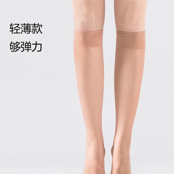 2024 medias de verano calcetines de tres huesos para mujer calcetines de tubo medio fino color carne negro tubo medio calcetines de tubo simple ventas directas de fábrica