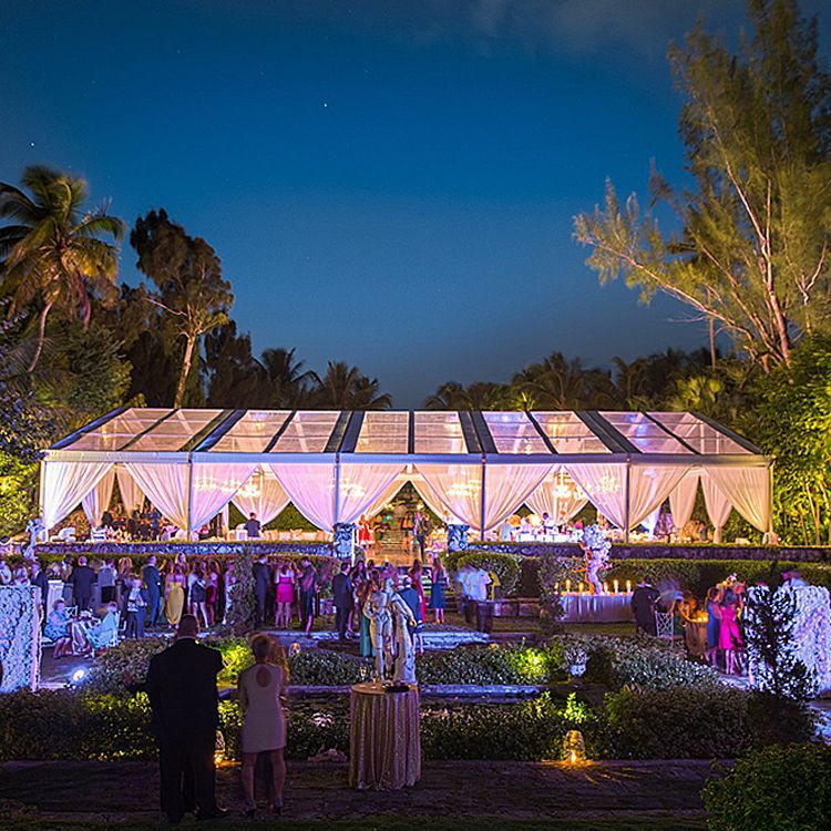 实力厂家直销15米跨度婚礼篷房 户外活动展览人字顶铝合金篷房