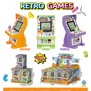 Classic Ancient Educational Tetris Large Childhood Electronic Large Screen Handheld Arcade Game Console Factory Wholesale