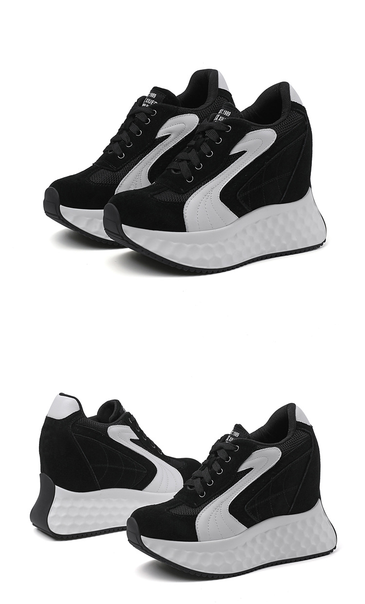 Giày sneaker nữ đế dày lưới thoáng khí, đế mềm êm chân — màu đen chi tiết 4