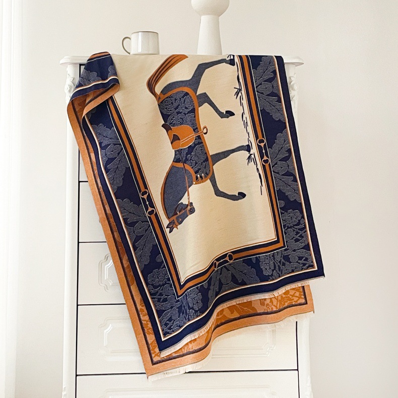 Sciarpa invernale in imitazione cashmere per donna, stile di alta qualità, calda e lunga, spesso scialle double face_voghion.com