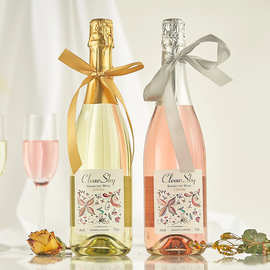 红酒白起泡气泡酒半甜型果酒白葡萄酒750ml可喷射送礼女生网红酒